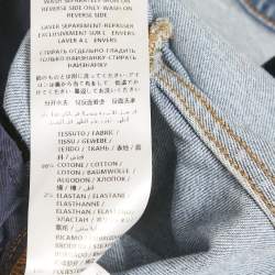 مملوكة مسبقًا Alexander McQueen Blue Embroidered Denim Skinny Jeans M Waist 29"