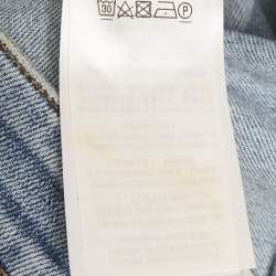 مملوكة مسبقًا Alexander McQueen Blue Embroidered Denim Skinny Jeans M Waist 29"