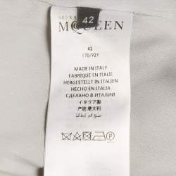 Pre Owned Alexander Mc Queen Black /Grey Prince Of Wales Print Wool Vest Short Dress M