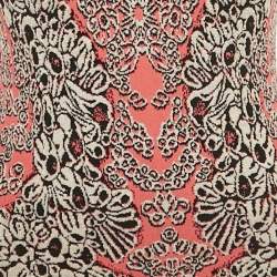 Pre Owned Alexander McQueen Pink Jacquard Knit Mini Dress S 