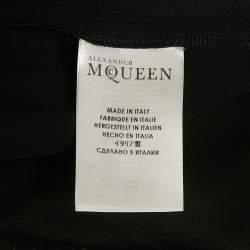 Pre Owned Alexander McQueen Black Crepe Pleated Detail Trousers M