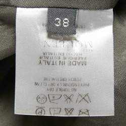 Pre Owned Alexander McQueen Grey Wool Mini Dress S