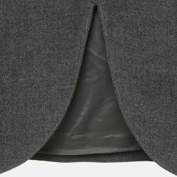 Pre Owned Alexander McQueen Grey Wool Mini Dress S