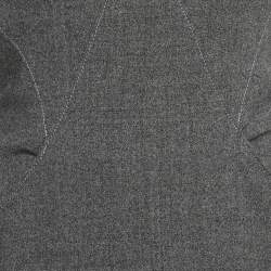 Pre Owned Alexander McQueen Grey Wool Mini Dress S