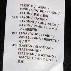 Pre Owned Alexander McQueen Black Cady Cropped Trousers S