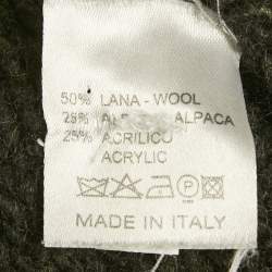 Pre Owned كنزة ألكسندر ماكوين تريكو بتطريز زهري أخضر مقاس صغير (سمول)