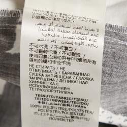 Pre Owned Alexander McQueen Black/White Abstract Print Cotton Pleated Short Skirt M