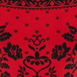Pre Owned Alexander McQueen Red Floral Jacquard Knit Mini Dress S