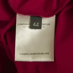 مملوكة مسبقًا Alexander McQueen Pink Crepe Cowl Neck Sheer Top M