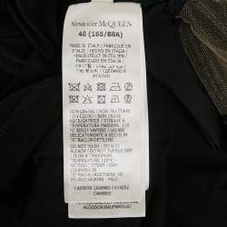 مملوكة مسبقًا Alexander McQueen Black Cotton Layered Corset T-Shirt S