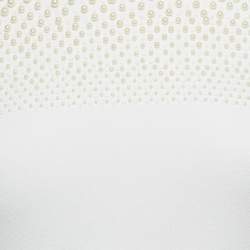 مملوكة مسبقًا Alexander McQueen White Pearl Embellished Knit Mini Dress S