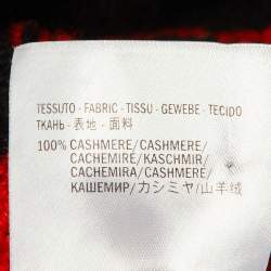 Pre Owned الكسندر ماكوين سويتر كشمير بتفاصيل أزرار أسود/أحمر مقاس صغير (سمول)