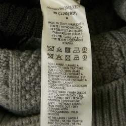 مملوكة مسبقًا فستان ألكسندر ماكوين صوف كشمير رمادي قصير محبوك مقاس متوسط - ميديوم