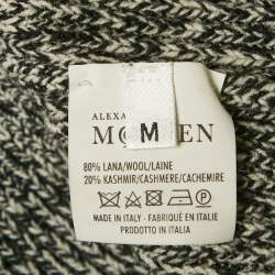 Pre Owned بلوفر أليكساندر ماكوين تريكو رمادي مزدوج الصدر مقاس متوسط (ميديم)