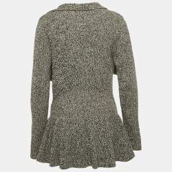 Pre Owned بلوفر أليكساندر ماكوين تريكو رمادي مزدوج الصدر مقاس متوسط (ميديم)