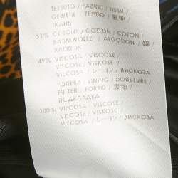 Pre Owned فستان ألكساندر ماكوين قطن ممزوج مطبوع متعدد الألوان قصير مقاس صغير (سمول)