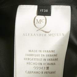 Pre Owned فستان ألكساندر ماكوين قطن ممزوج مطبوع متعدد الألوان قصير مقاس صغير (سمول)