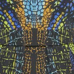 Pre Owned فستان ألكساندر ماكوين قطن ممزوج مطبوع متعدد الألوان قصير مقاس صغير (سمول)