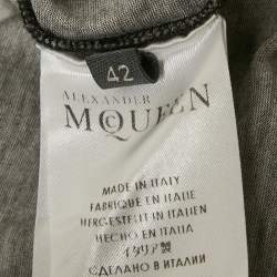 مملوكة مسبقًا Alexander McQueen Black Fox & Chain Printed Jersey T-Shirt M