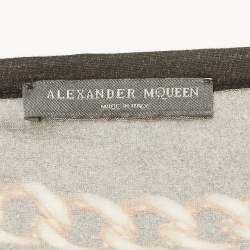 مملوكة مسبقًا Alexander McQueen Black Fox & Chain Printed Jersey T-Shirt M