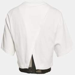 Pre Owned تي شيرت كورسيه ألكسندر ماكوين قطن أبيض/أسود مقاس صغير - سمول