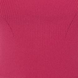 مملوكة مسبقًا Alexander McQueen Pink Knit Crochet Inset Mini Dress M