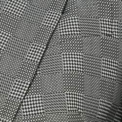 Pre Owned Alexander McQueen Monochrome Houndstooth Blazer & Shorts Set XS/S