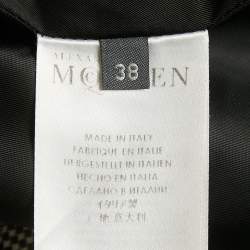 Pre Owned Alexander McQueen Monochrome Houndstooth Blazer & Shorts Set XS/S