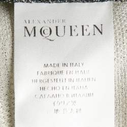 Pre Owned Alexander McQueen Monochrome Houndstooth Blazer & Shorts Set XS/S