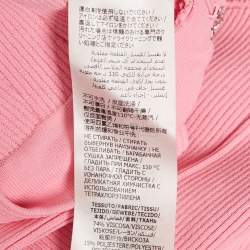 مملوكة مسبقًا Alexander McQueen Pink Rib Knit Cut-Out Top and Skirt Set XXS