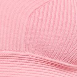 مملو كة مسبقًا Alexander McQueen Pink Rib Knit Cut-Out Top and Skirt Set XXS