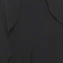 Pre Owned Alexander McQueen Black Crepe Wide Leg Trousers M