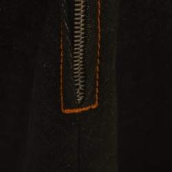 Pre Owned فسستان ألكسندر ماكوين جينز أزرق غامق غير متماثل موسع مقاس صغير (سمول)