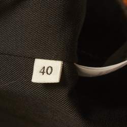 Pre Owned فسستان ألكسندر ماكوين جينز أزرق غامق غير متماثل موسع مقاس صغير (سمول)