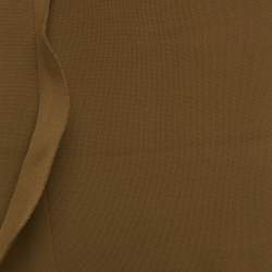 Pre Owned تنورة ميدي ألكسندر ماكوين تريكو أخضر متمدد كشكش غير متماثل متوسطة