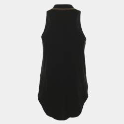 Pre Owned Alexander McQueen Black Knit Embellished Top S