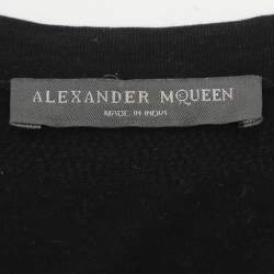 Pre Owned Alexander McQueen Black Knit Embellished Top S