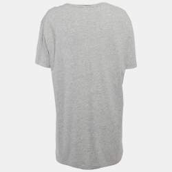 Pre Owned Alexander McQueen Grey graphic Print Crew Neck T-Shirt L