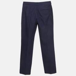 مملوكة مسبقًا Alexander McQueen Blue Cotton Formal Trousers S