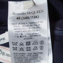 مملوكة مسبقًا Alexander McQueen Blue Cotton Formal Trousers S