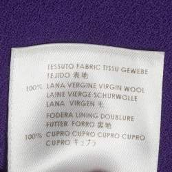 مملوكة مسبقًا Alexander McQueen Purple Wool Cape-Back Mini Dress S