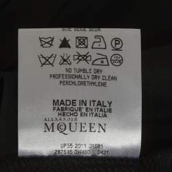 Pre Owned Alexander McQueen Black Wool Blend Straight Fit Trouser M