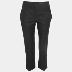 Pre Owned Alexander McQueen Black Wool Blend Straight Fit Trouser M