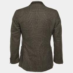 Pre Owned Alexander McQueen Brown Houndstooth Cotton Blend Blazer M