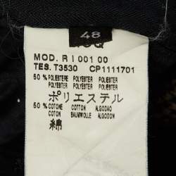 Pre Owned Alexander McQueen Brown Houndstooth Cotton Blend Blazer M