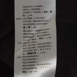 Pre Owned Alexander McQueen Black Embroidered Cotton Sweatshirt S