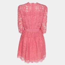 مملوكة مسبقًا فستان أليكساندر ماكوين دانتيل وردي متوسط الطول مقاس صغير (سمول)