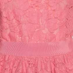 مملوكة مسبقًا فستان أليكساندر ماكوين دانتيل وردي متوسط الطول مقاس صغير (سمول)