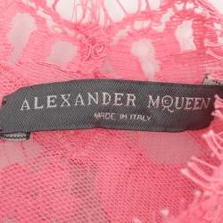 مملوكة مسبقًا فستان أليكساندر ماكوين دانتيل وردي متوسط الطول مقاس صغير (سمول)