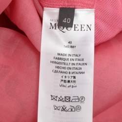 مملوكة مسبقًا فستان أليكساندر ماكوين دانتيل وردي متوسط الطول مقاس صغير (سمول)